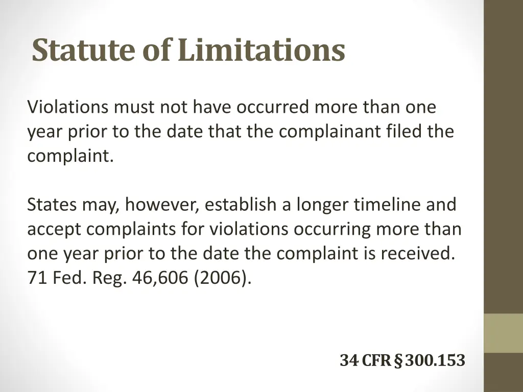 statute of limitations