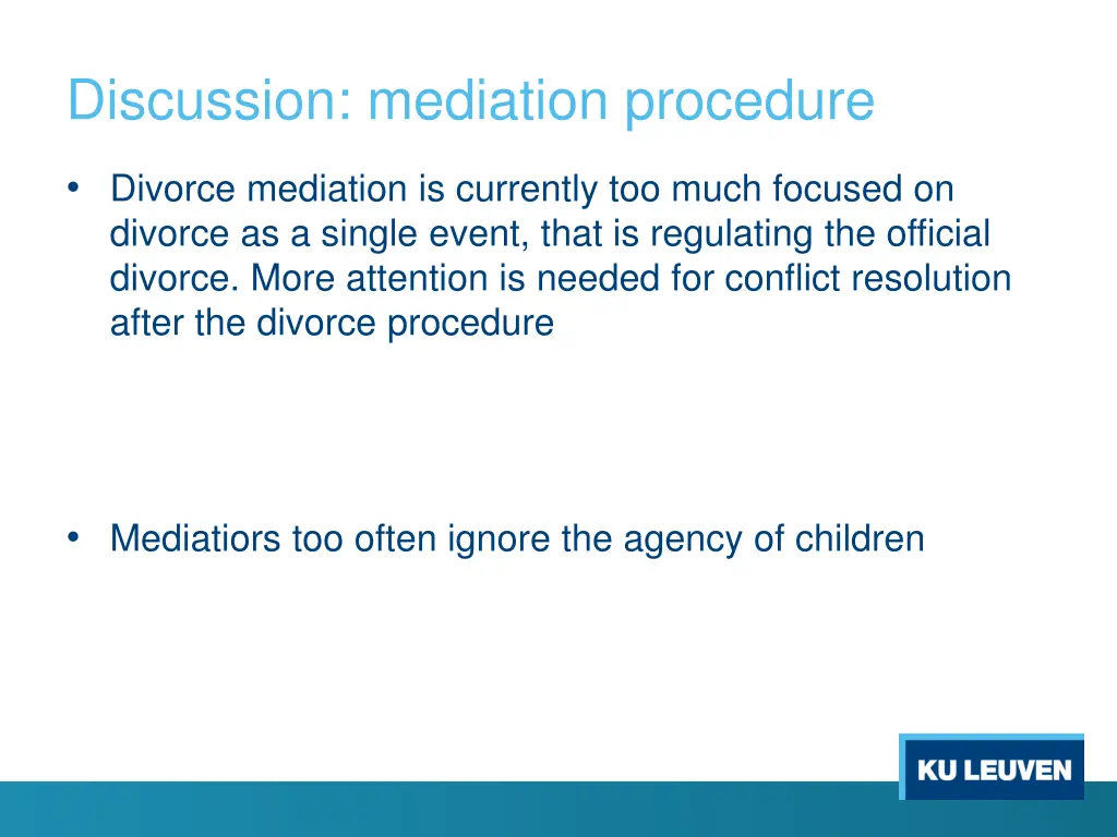 discussion mediation procedure