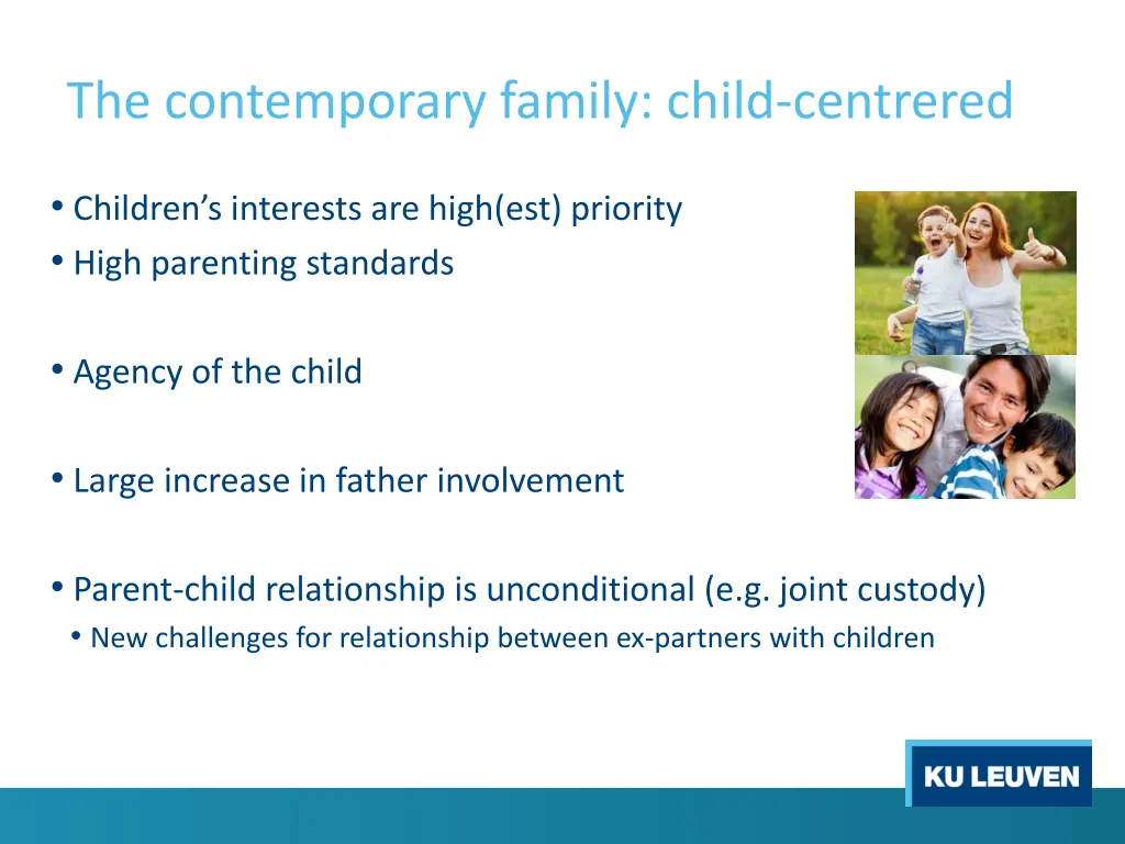 the contemporary family child centrered