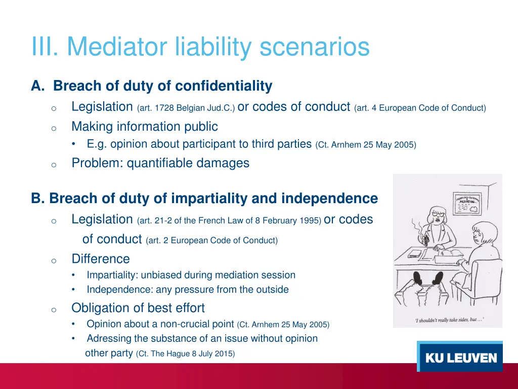 iii mediator liability scenarios