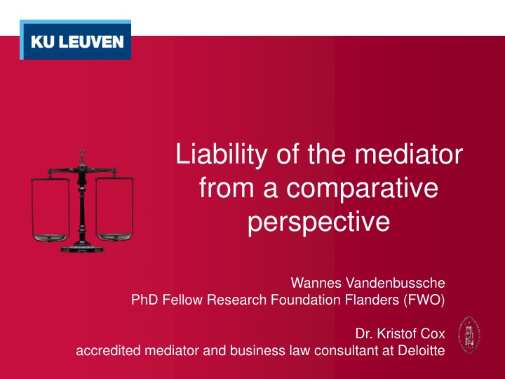 liability of the mediator from a comparative