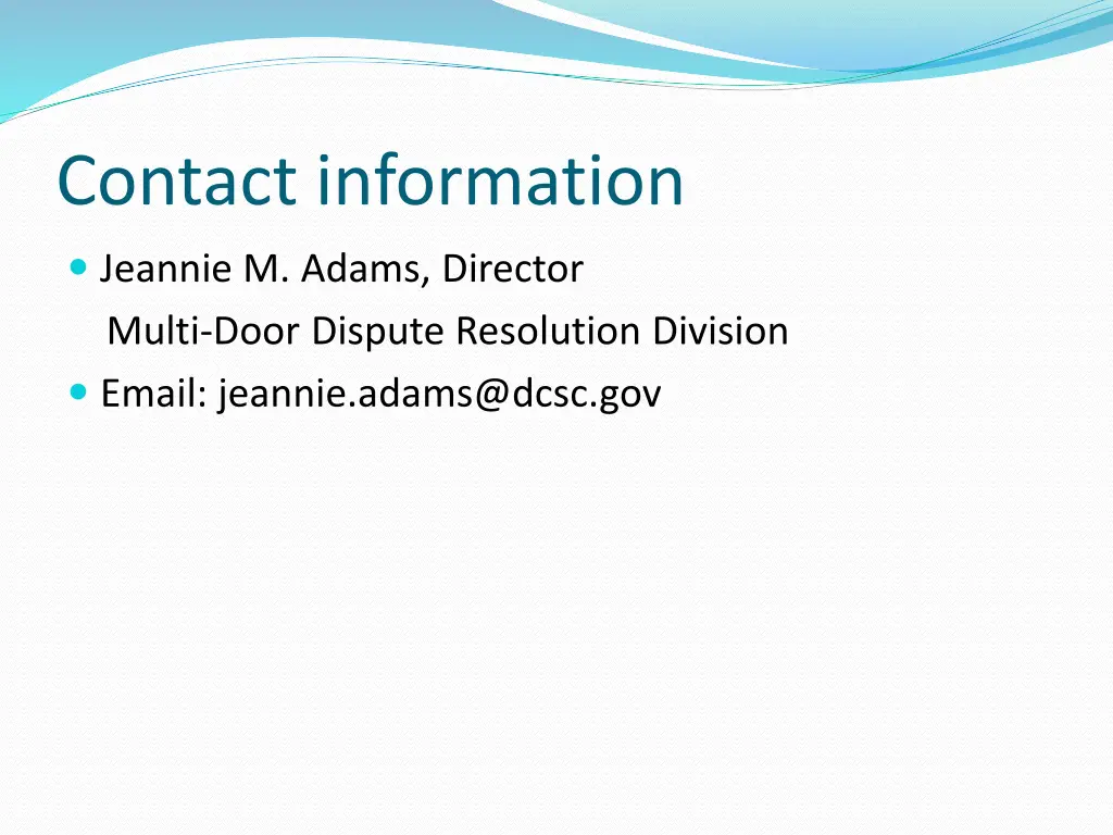 contact information