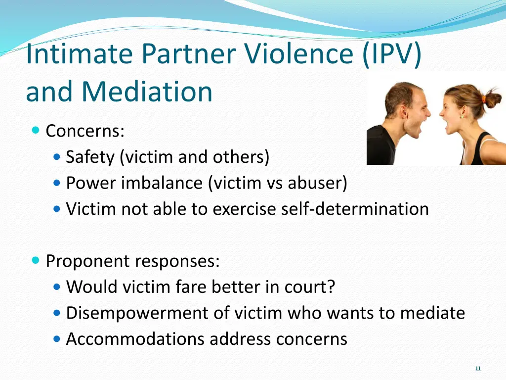 intimate partner violence ipv and mediation