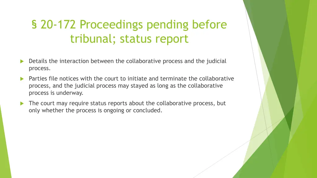 20 172 proceedings pending before tribunal status