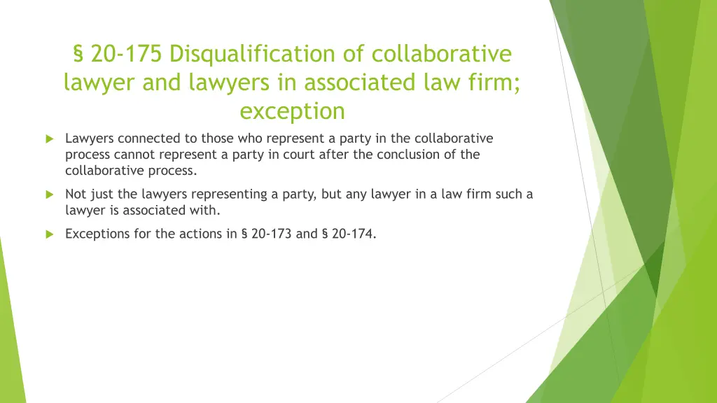 20 175 disqualification of collaborative lawyer