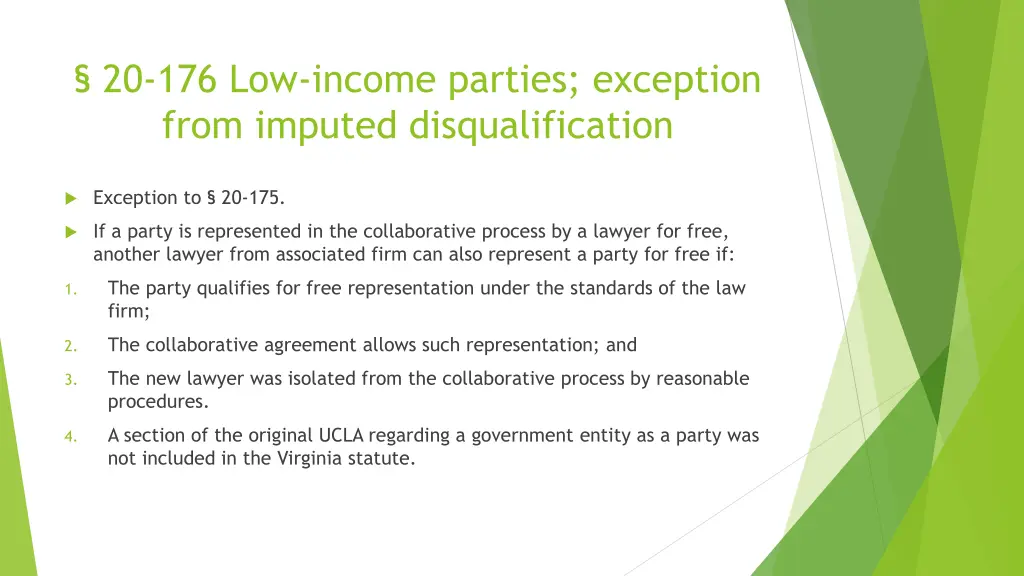 20 176 low income parties exception from imputed