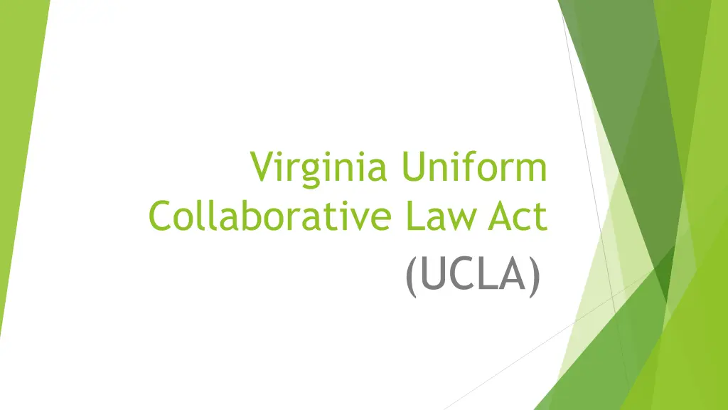 virginia uniform collaborative law act