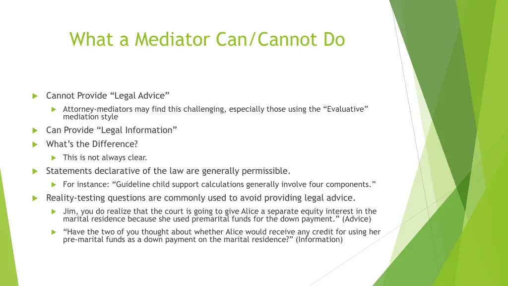 what a mediator can cannot do