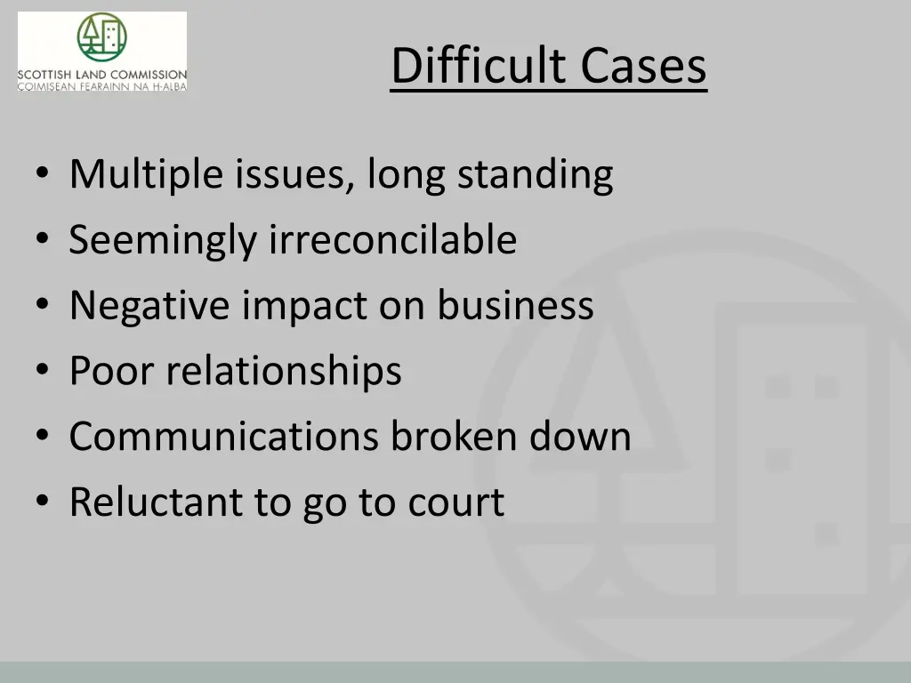 difficult cases