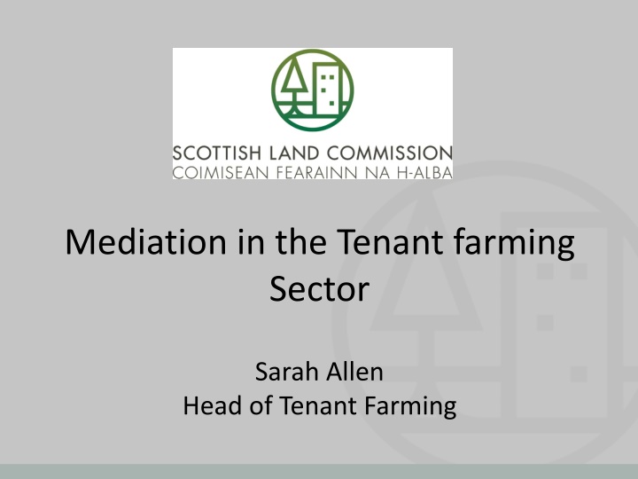 mediation in the tenant farming sector