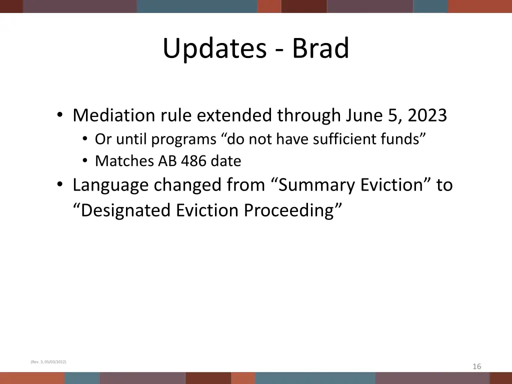 updates brad