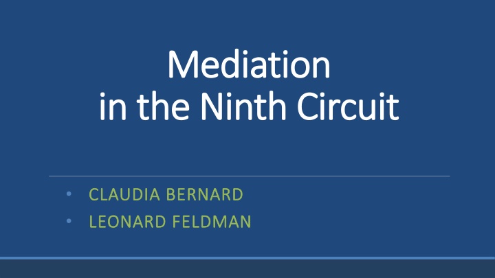 mediation mediation in the ninth circuit