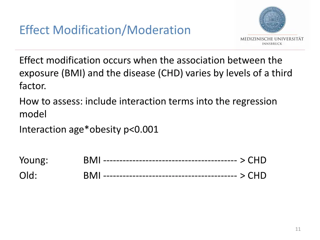 effect modification moderation