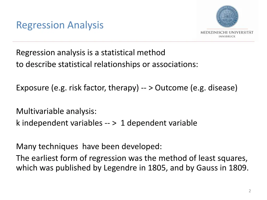 regression analysis