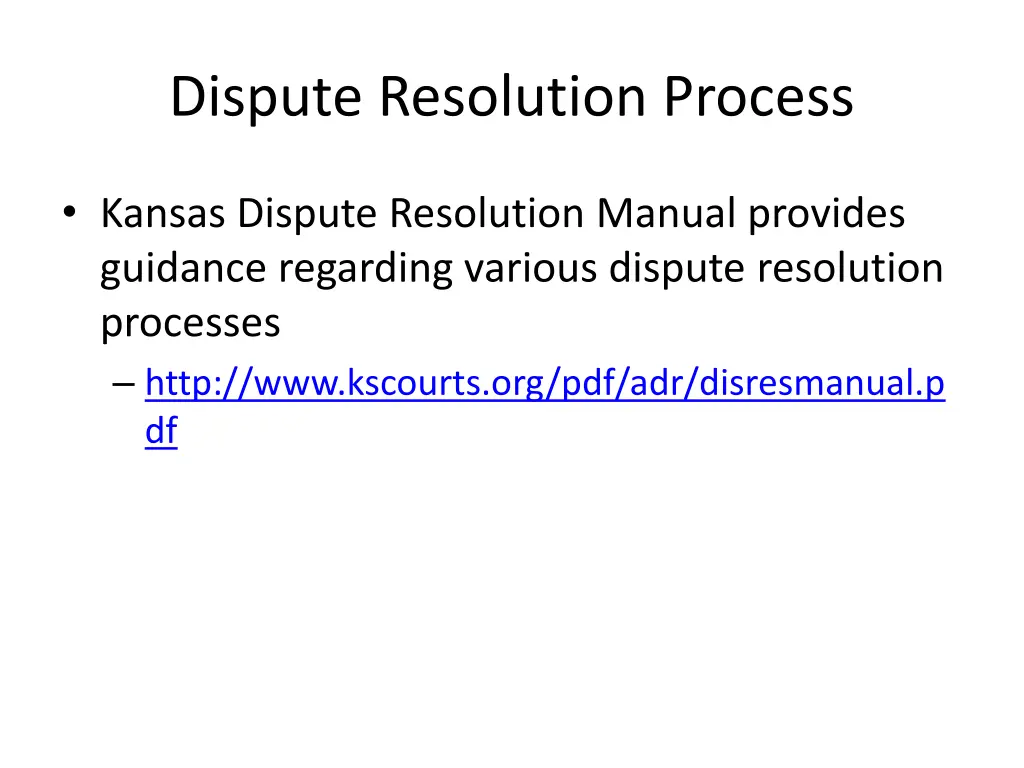 dispute resolution process