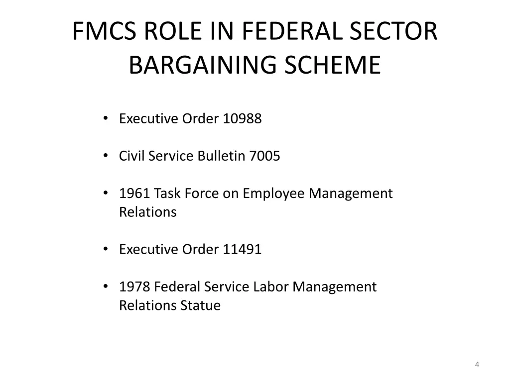 fmcs role in federal sector bargaining scheme