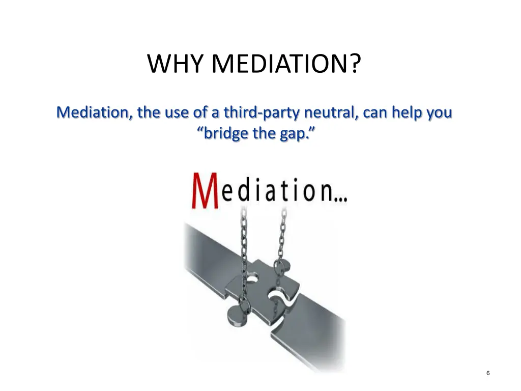 why mediation