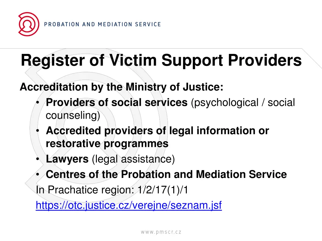 register of victim support providers