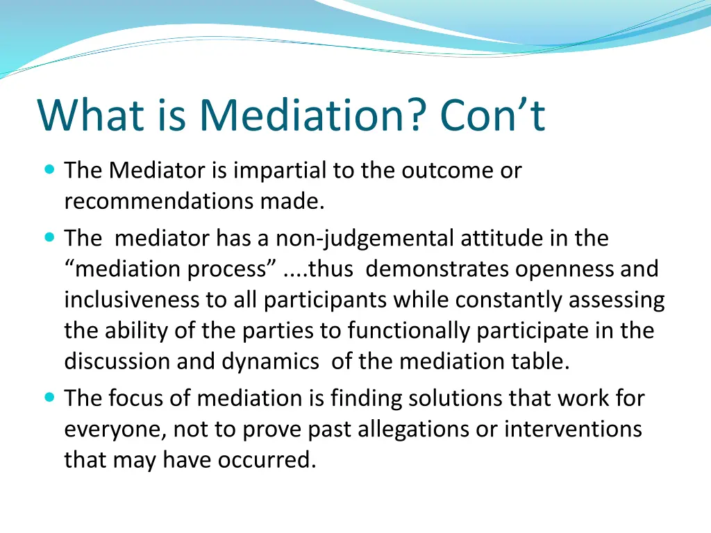 what is mediation con t 1