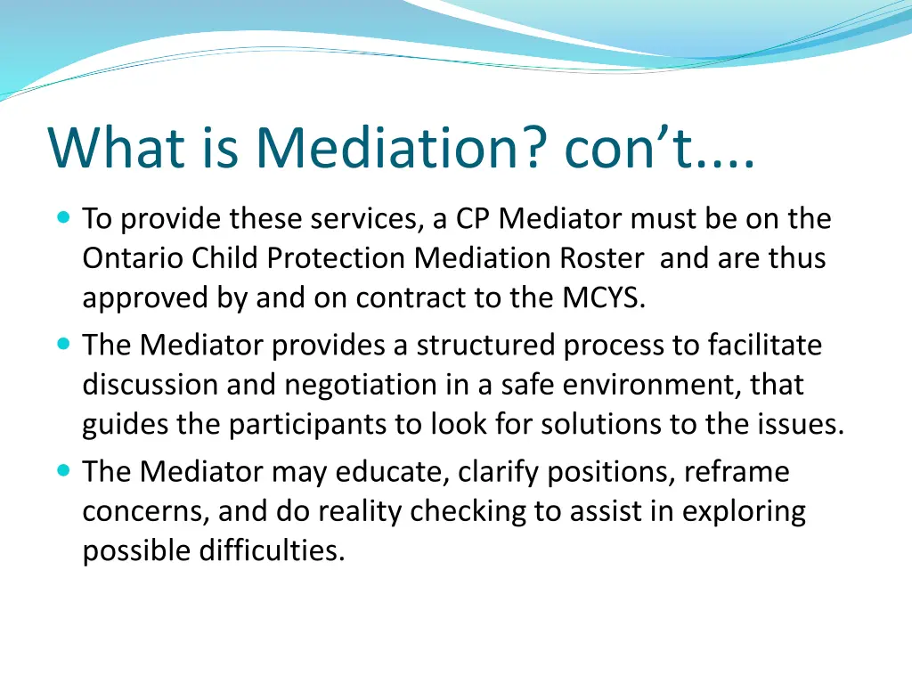 what is mediation con t