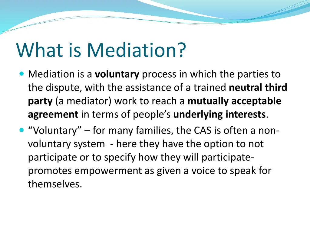 what is mediation