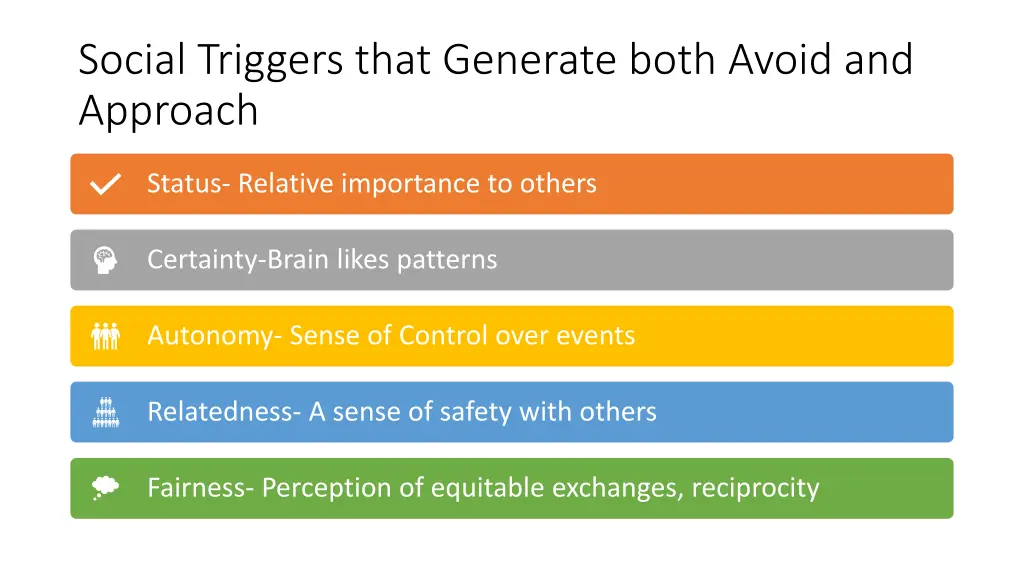 social triggers that generate both avoid