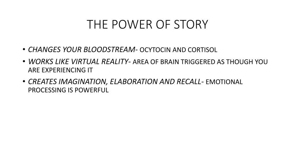 the power of story