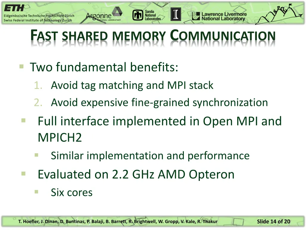 f ast shared memory c ommunication