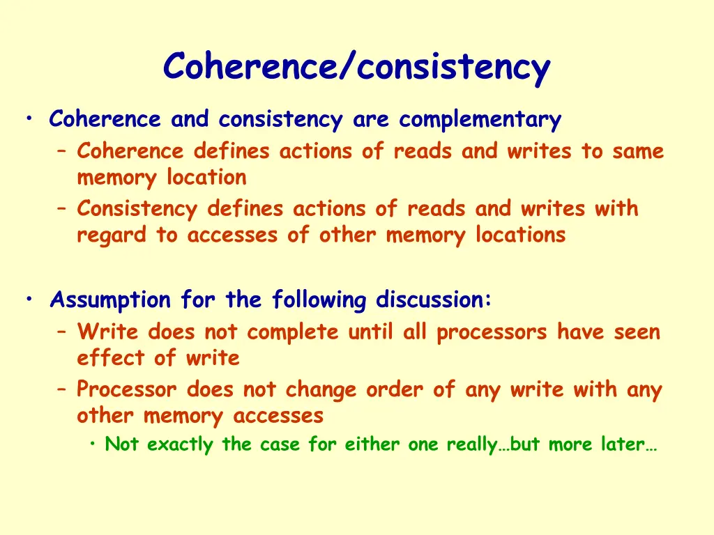 coherence consistency