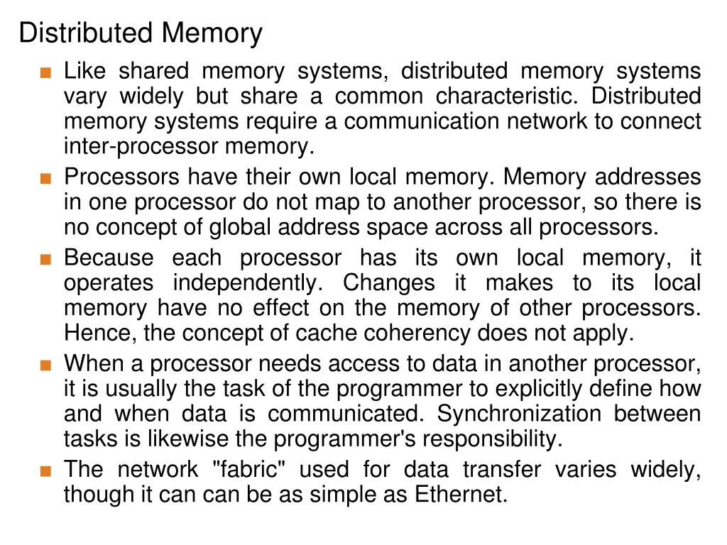 distributed memory like shared memory systems