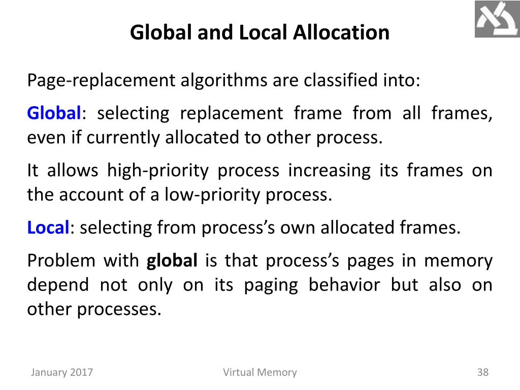 global and local allocation