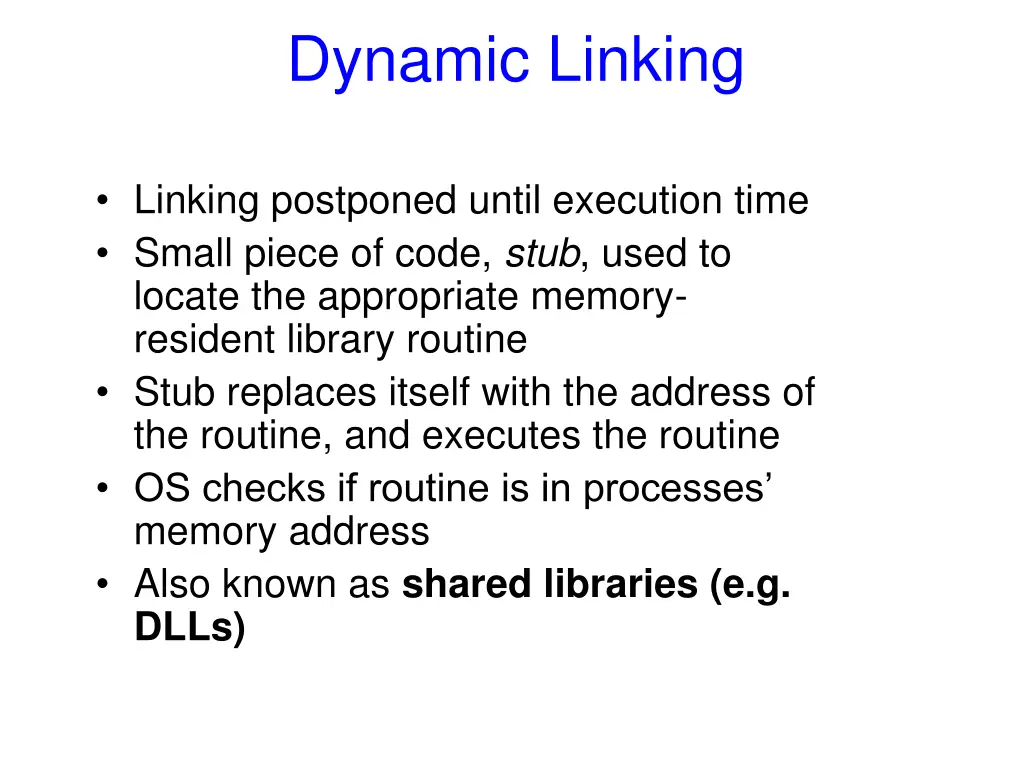 dynamic linking