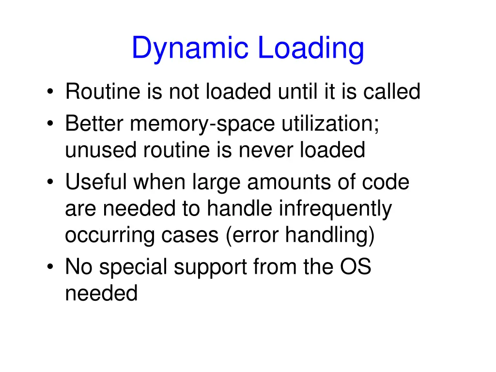 dynamic loading