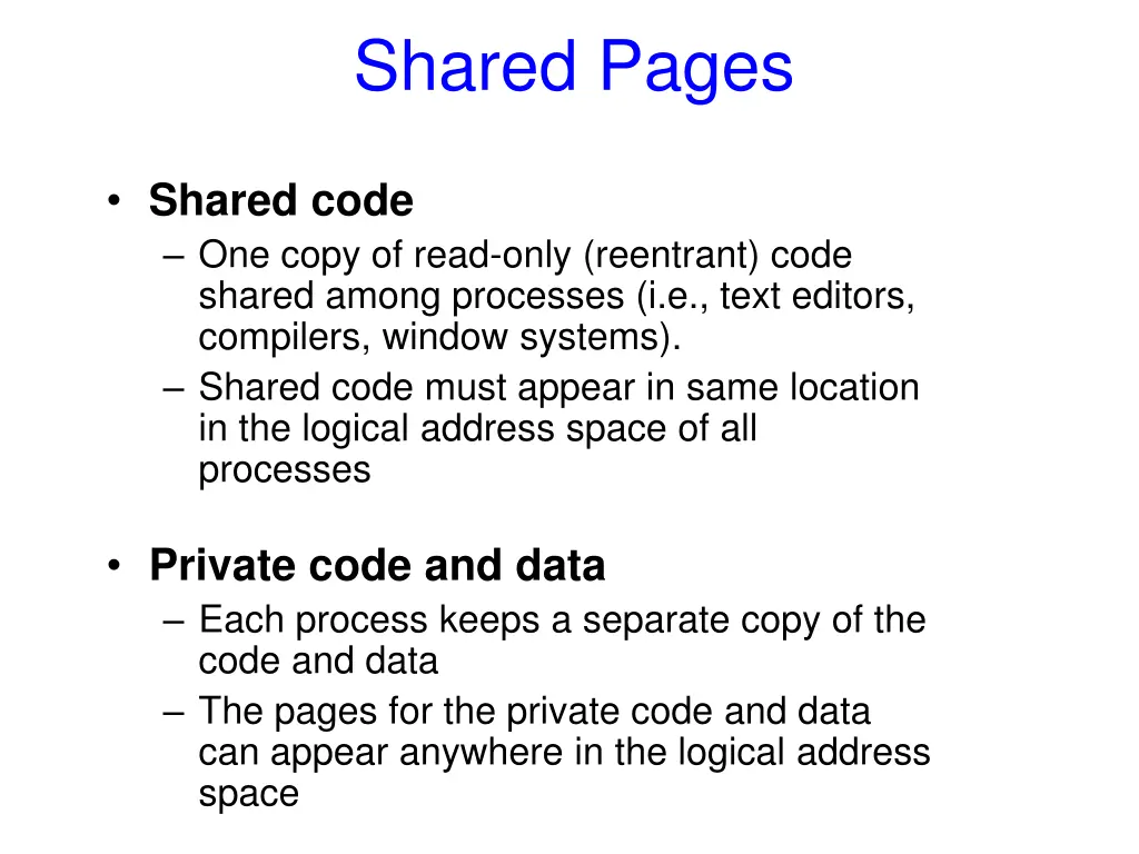 shared pages