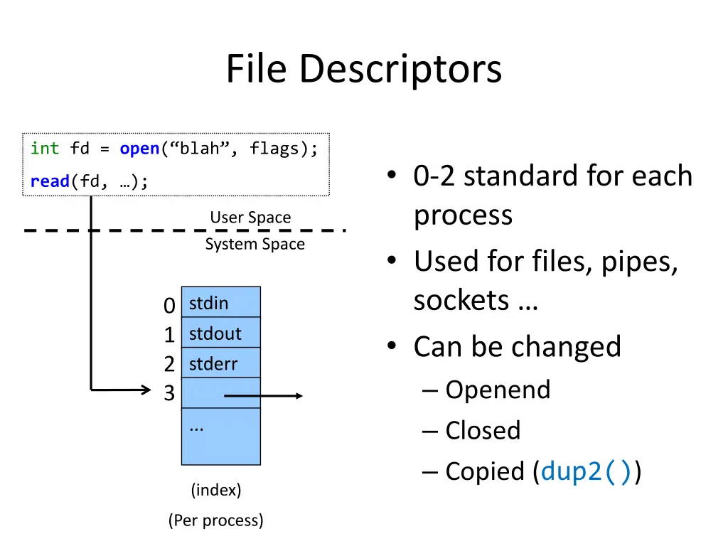 file descriptors