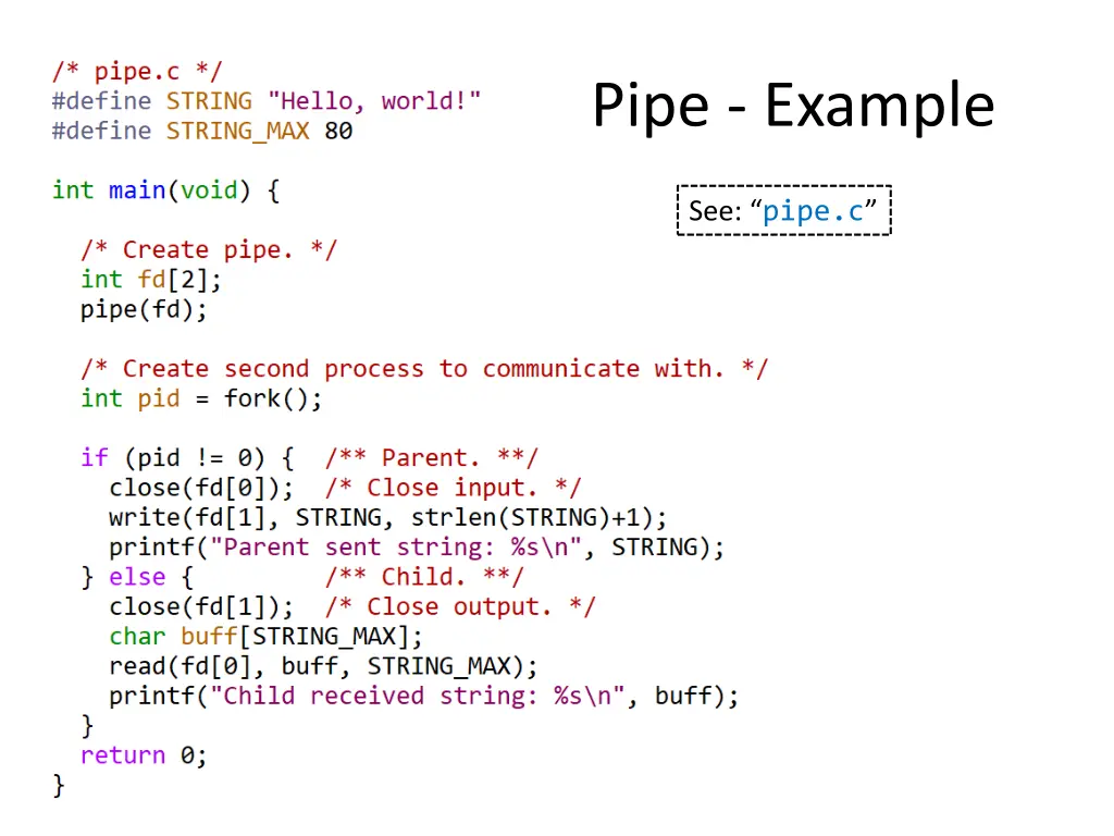 pipe example