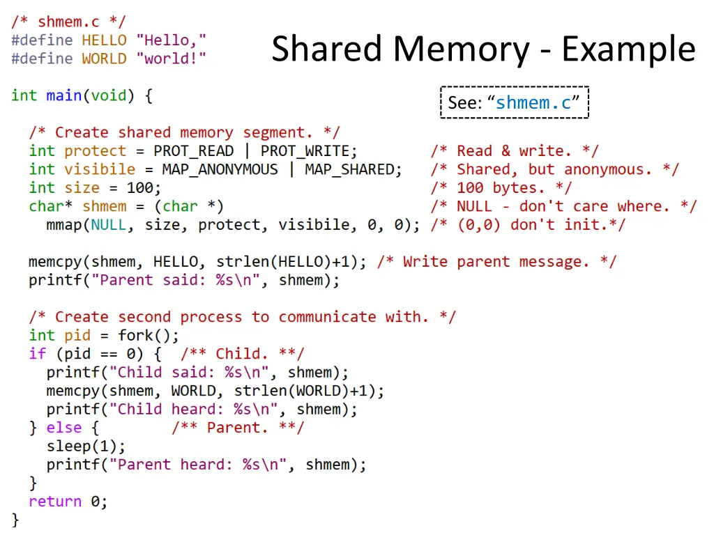 shared memory example