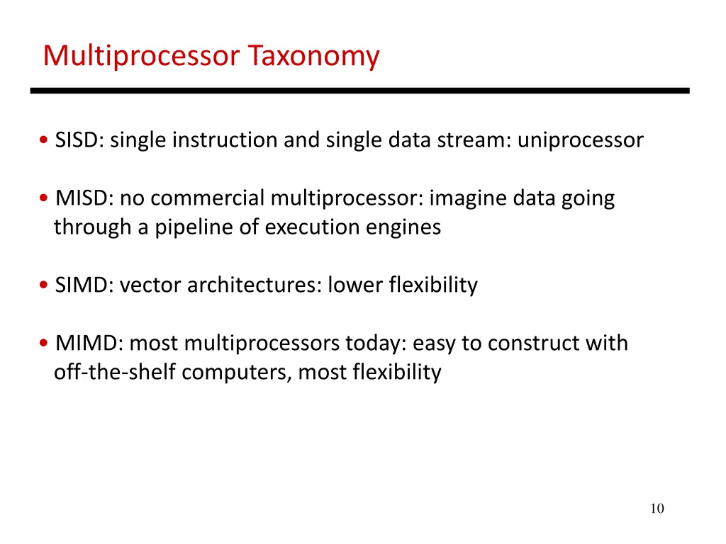 multiprocessor taxonomy