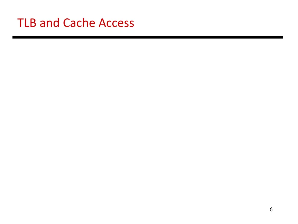 tlb and cache access