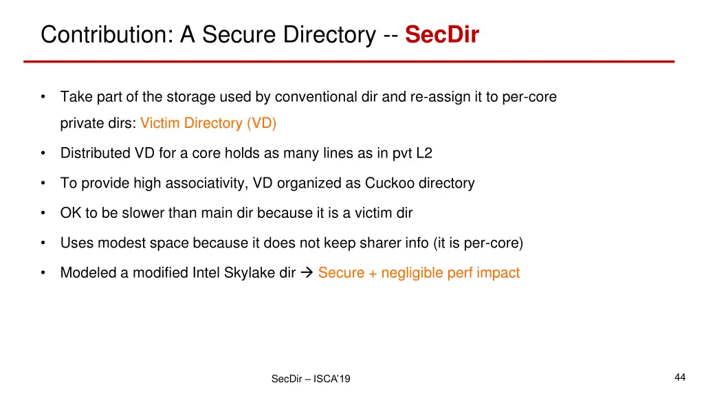 contribution a secure directory secdir 1