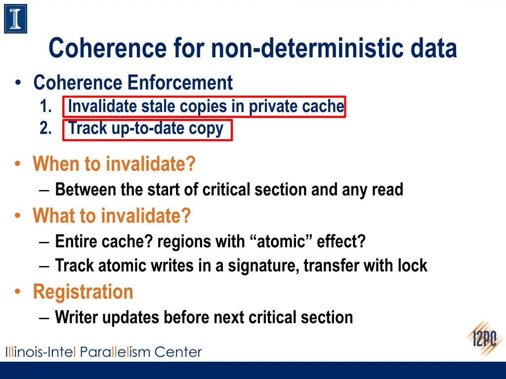 coherence for non deterministic data coherence