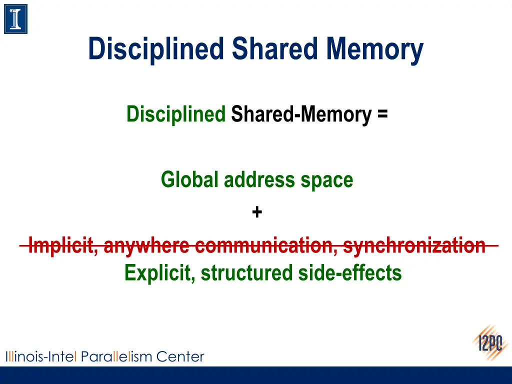 disciplined shared memory