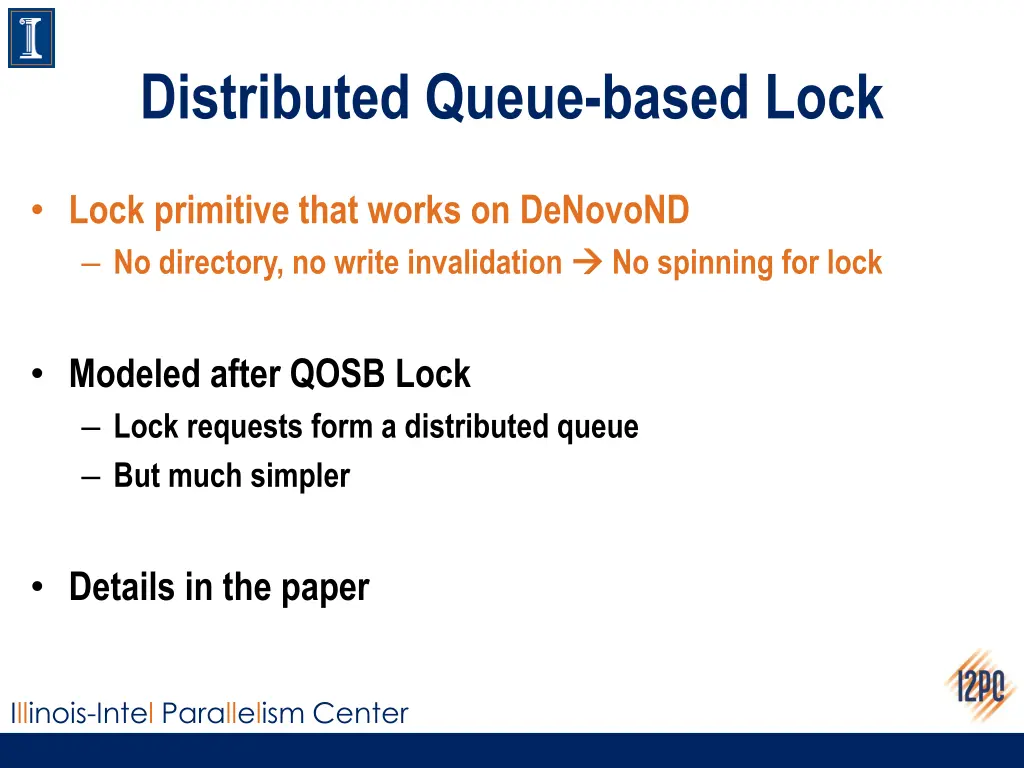 distributed queue based lock