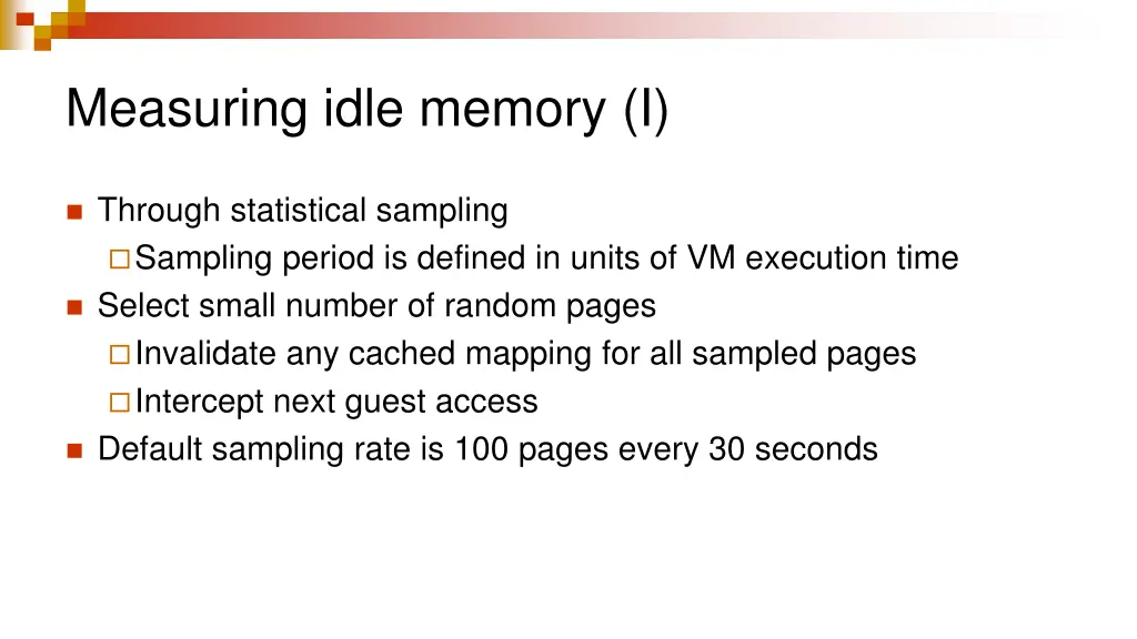 measuring idle memory i 1