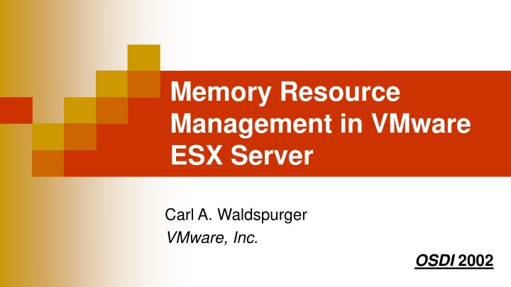 memory resource management in vmware esx server