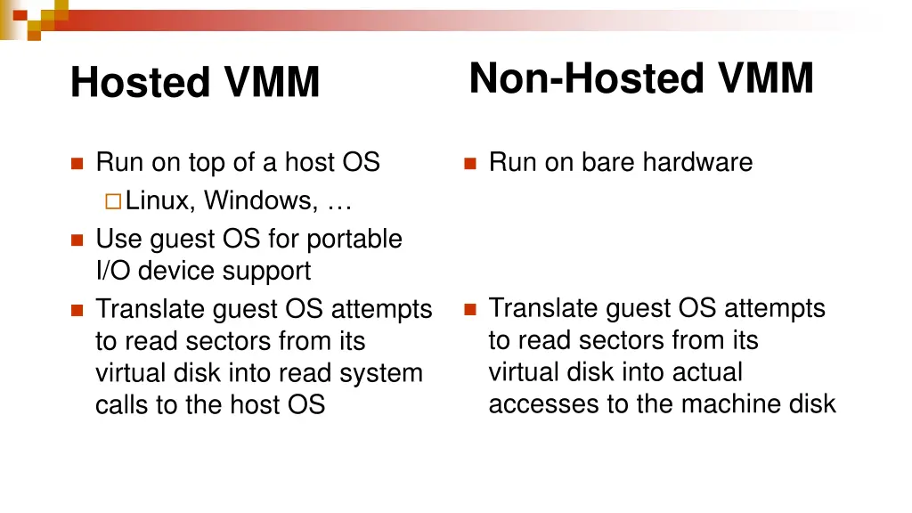 non hosted vmm