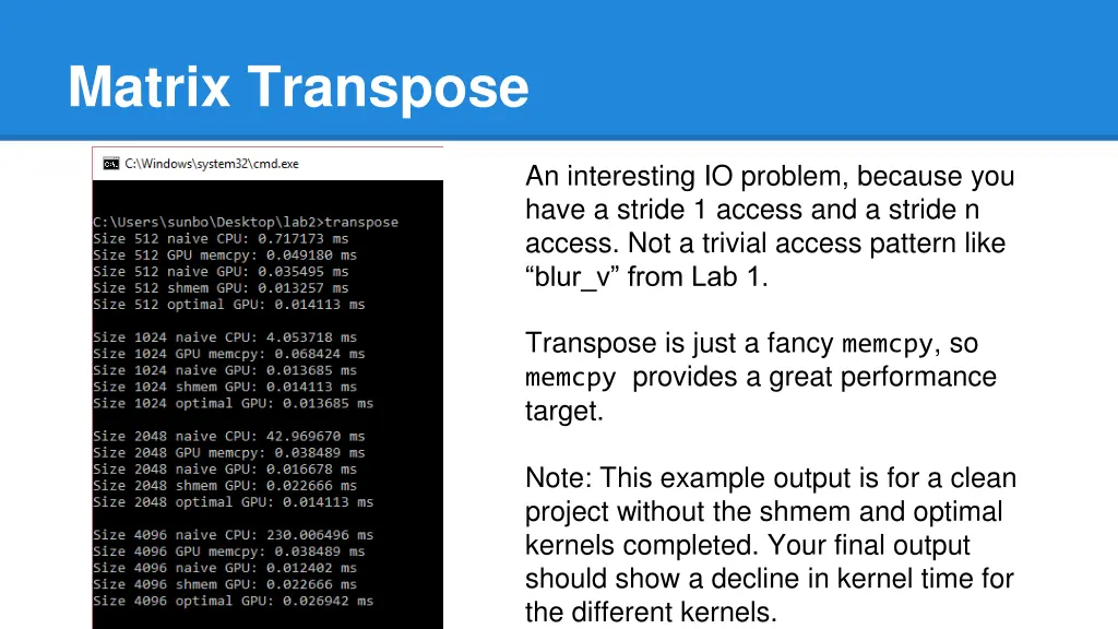 matrix transpose