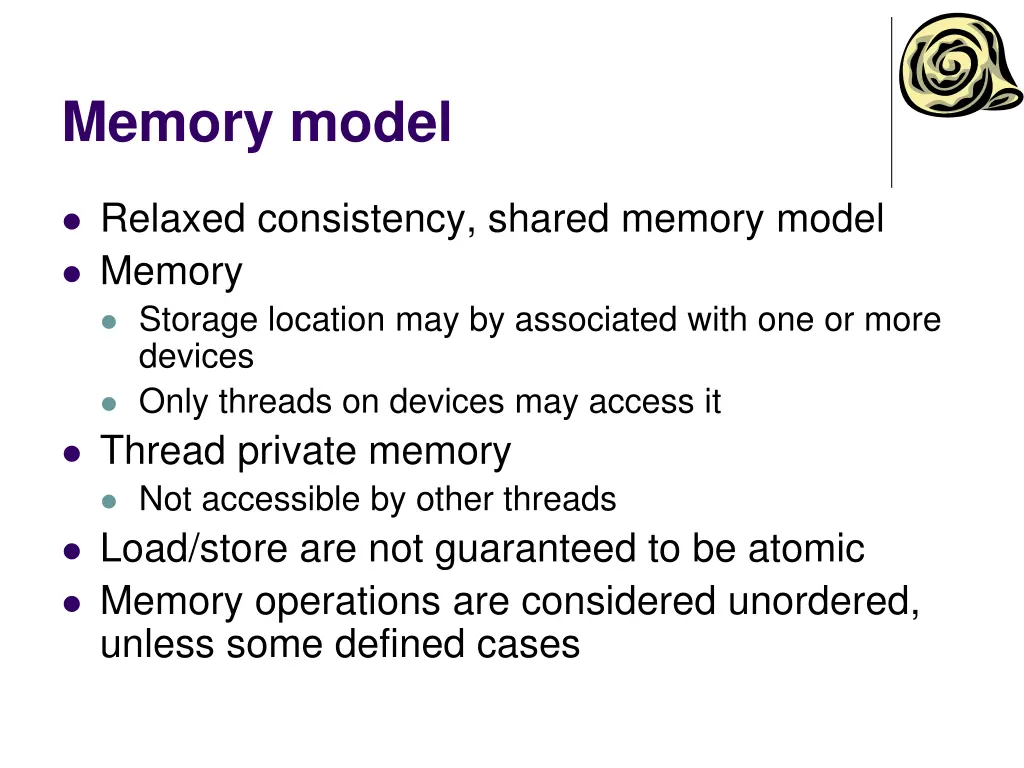 memory model