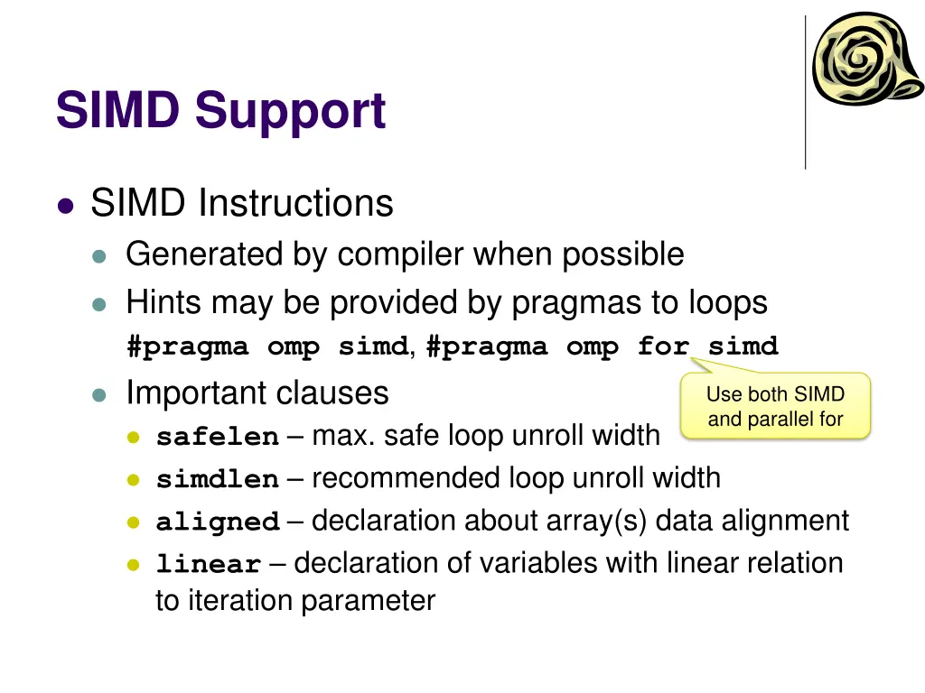 simd support