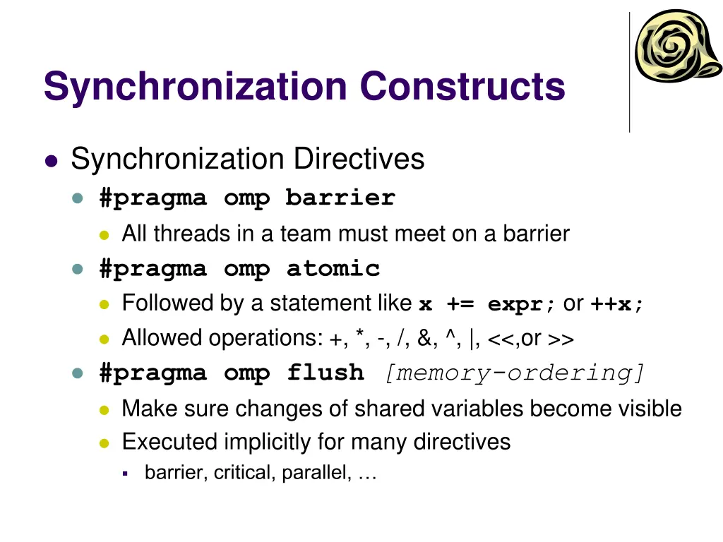 synchronization constructs 1